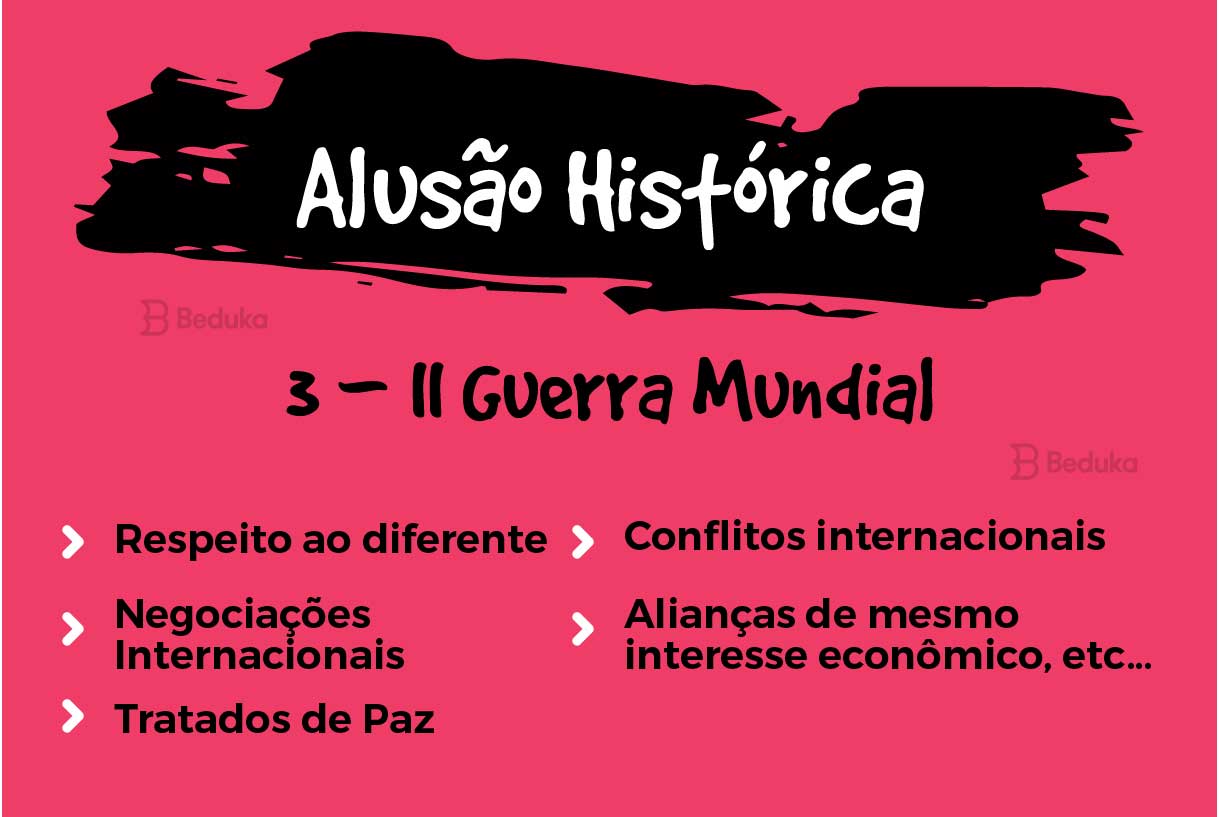 alusão histórica sobre a II Guerra Mundial