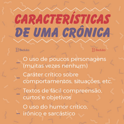 principais características de uma crônica
