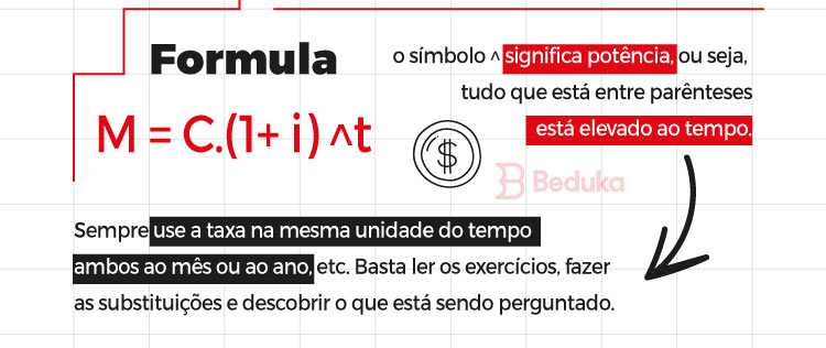 fórmula para calcular juros composto