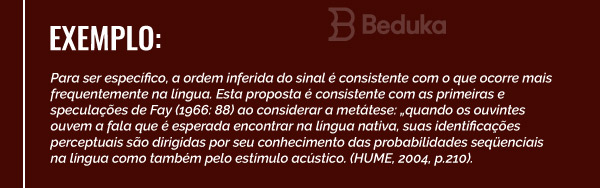 Exemplo de como fazer citação direta