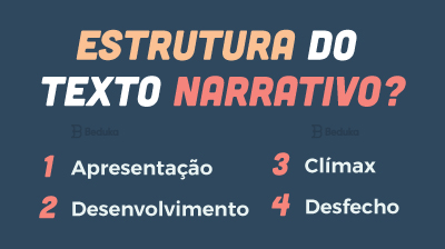 Qual é a estrutura do texto narrtivo
