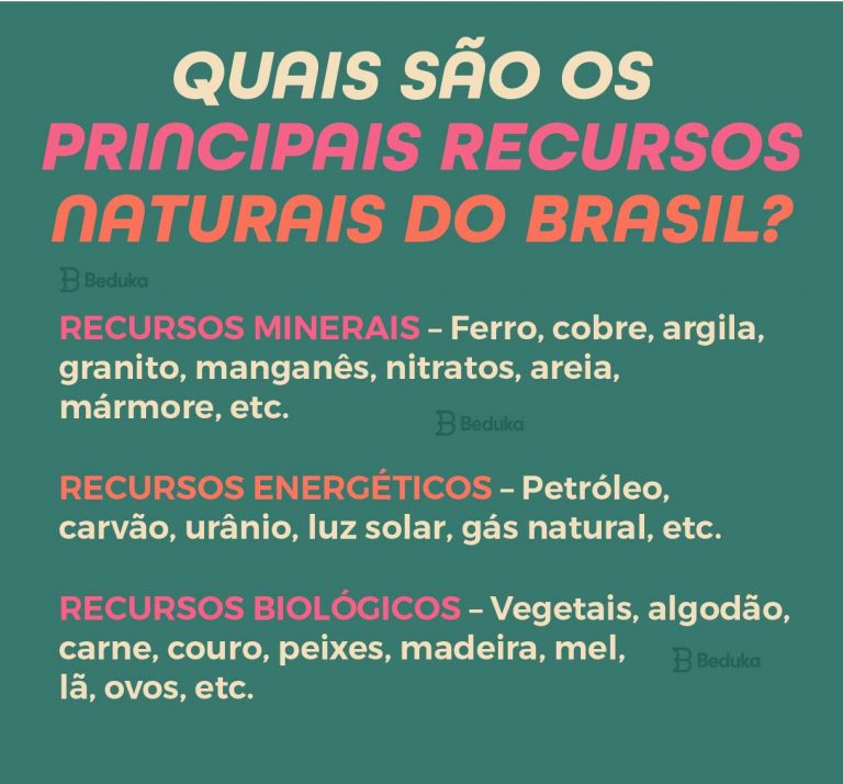 Principais recursos naturais do Brasil - Blog do Beduka | Matérias ...