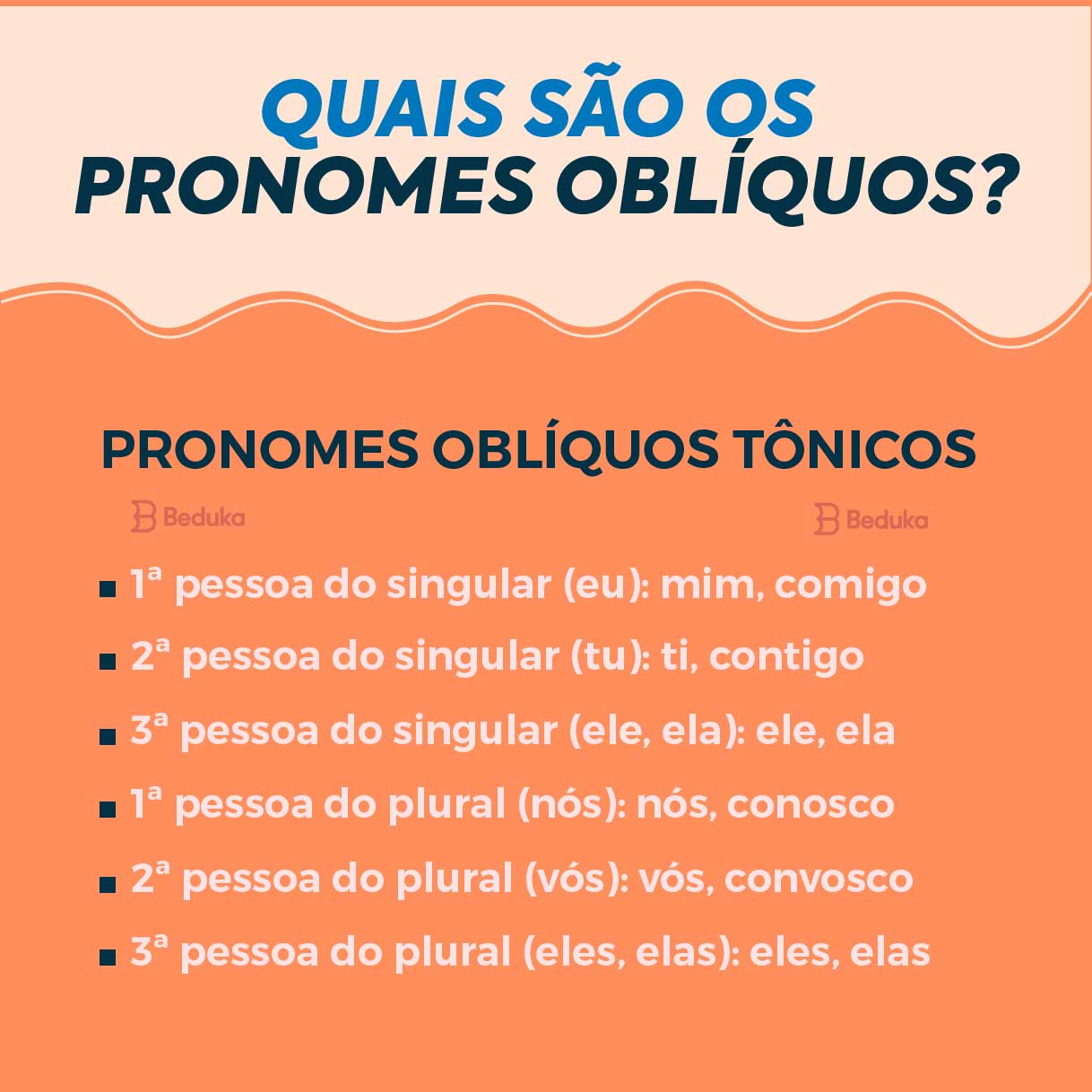 quais são os pronomes oblíquos tônicos