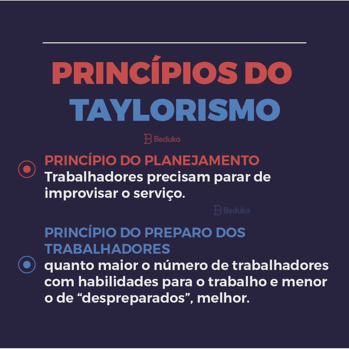 princípios do taylorismo, planejamento e preparo dos trabalhadores