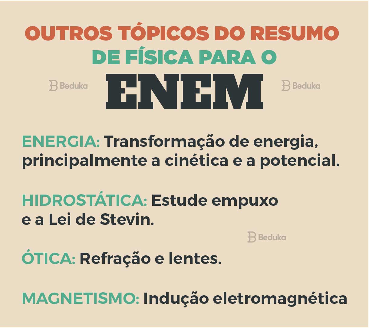 resumo de física para o enem, energia, hidrostática, óptica e magnetismo