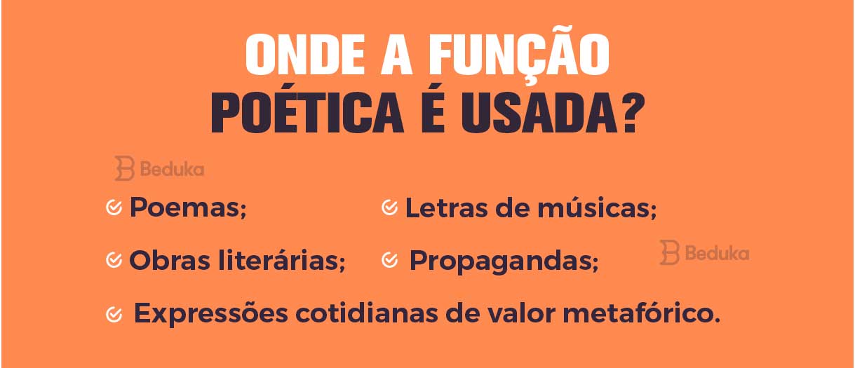 onde a função poética é usada