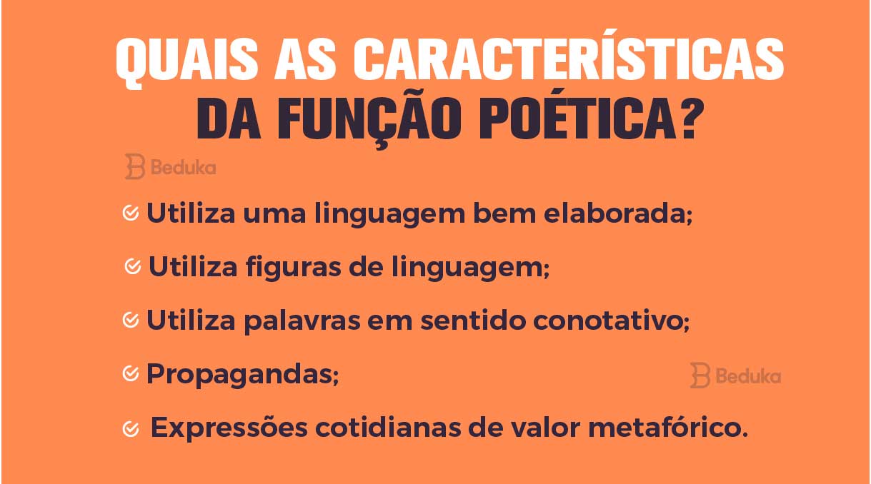 quais as características da função poética