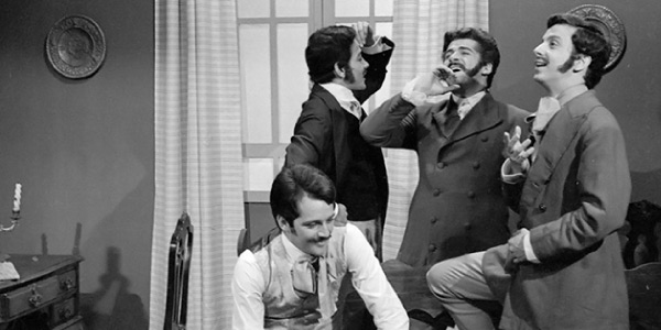 Felipe, Augusto, Fabrício e Leopoldo no resumo do livro A moreninha