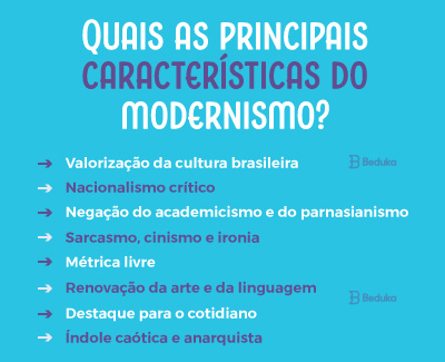 quais as principais características do modernismo