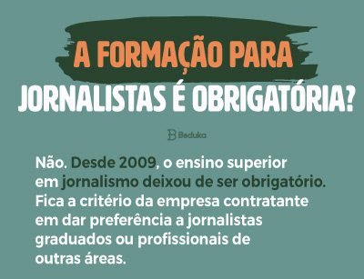 A formação para jornalistas é obrigatória