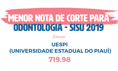 Menor nota de corte para Odontologia - Sisu