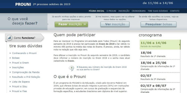 Como funciona a inscrição do Prouni