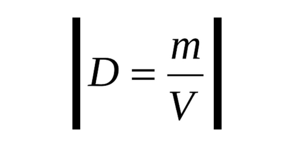 Exercícios de Densidade com resumo e fórmula da densidade, igual a massa pelo volume