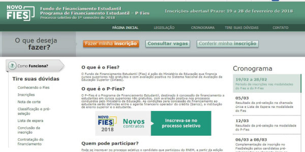 Como fazer a inscrição no Novo Fies
