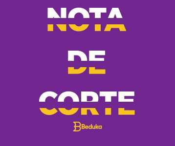 Nota de corte para Letras