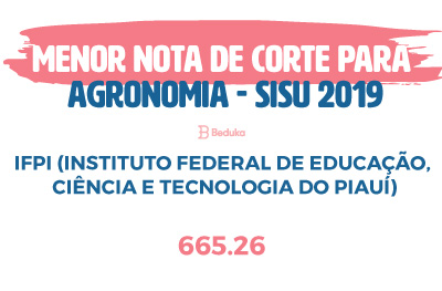 menor nota de corte agronomia