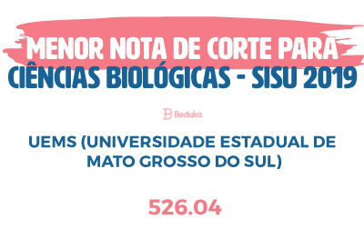 menor nota de corte ciencias biologicas