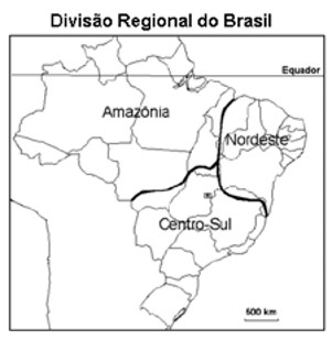 divisao-regional-do-brasil-Exercícios sobre Divisão Regional do Brasil