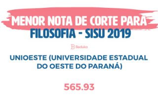 Nota de Corte para Filosofia - Sisu 2020 e Prouni 2020