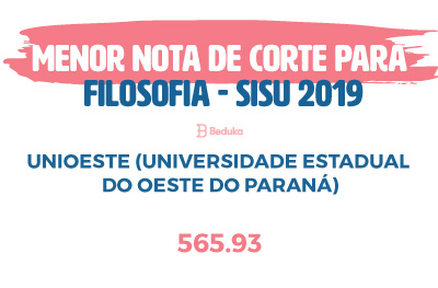 menor nota de corte filosofia