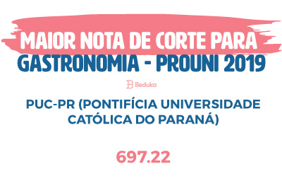 maior nota de corte gastronomia