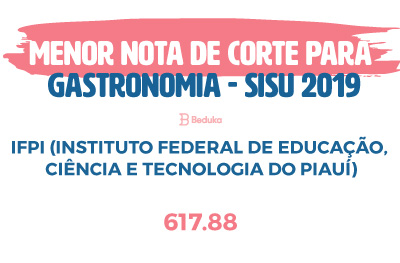 menor nota de corte gastronomia