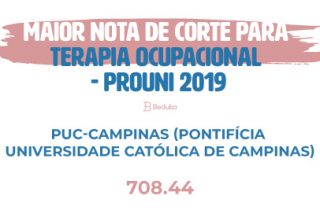 Nota de Corte para Terapia Ocupacional - Sisu 2020 e Prouni 2020