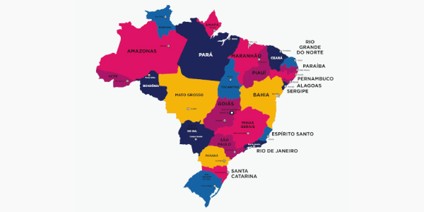 Geografia Xou: Divisão regional do Brasil: Mapas e histórico das divisões