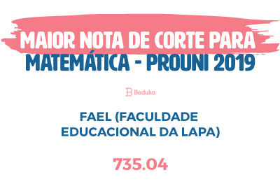 Nota de Corte para Matemática - Sisu 2020 e Prouni 2020