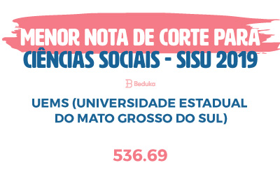 menor nota de corte ciencias sociais