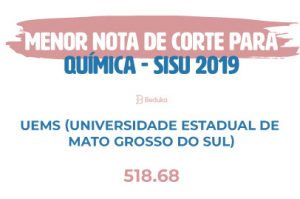 Nota de Corte para Química - Notas do Sisu 2020 e Prouni 2020