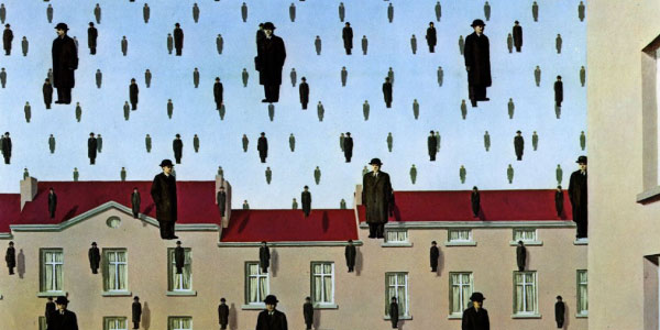 "Golconda", de René Magritte