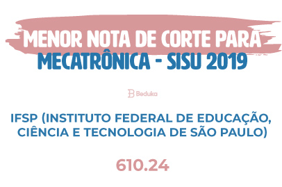Menor Nota de Corte Mecatrônica