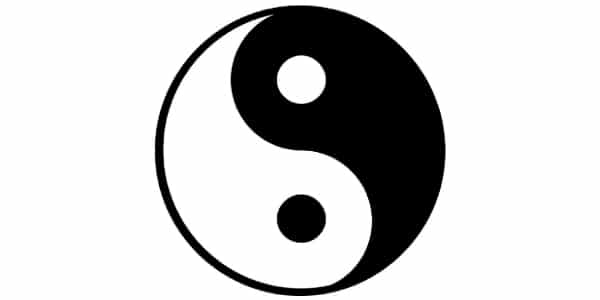 Yin Yang representam Sinônimos e Antônimos