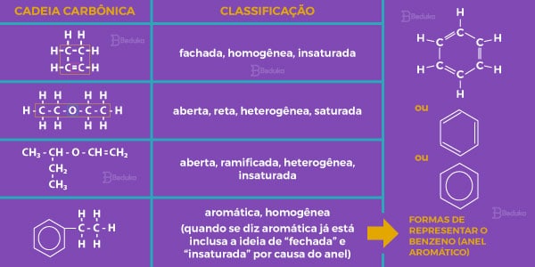 Classificação-das-cadeias-carbônicas-resumo-homogenea-heterogenea-saturada-insaturada-normal-reta-ramificada-aberta-fechada-aromática