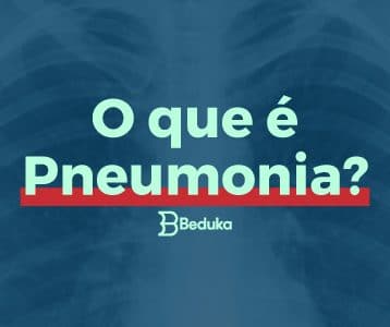Imagem ao fundo de um Raio X Tudo o que você precisa saber sobre o que é Pneumonia!