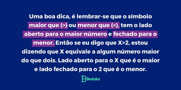 Dica de Inequação do 1° grau