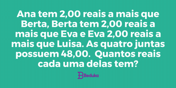 Exemplo de Equação do 1° Grau