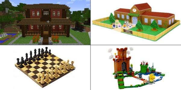 atividades-lúdicas-que-ajudam-desenvolver-visao-espacial-xadrez-minecraft-bloquinhos-de-madeira-e-lego