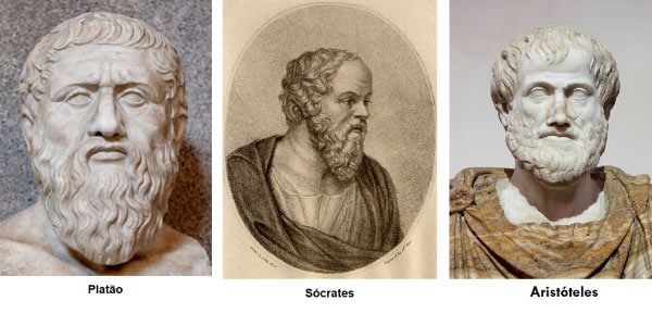 filosofos-clasciso-gregos-tríade-platao-aristoteles-e-socrates