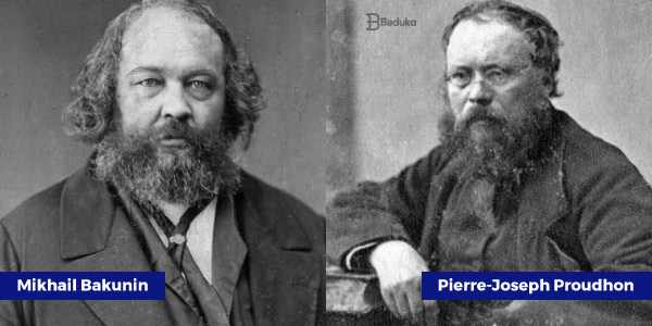 Mikhail Bakunin e Pierre-Joseph Proudhon