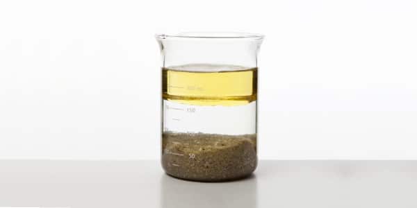 decantaçao oleo e agua msitura heterogenea