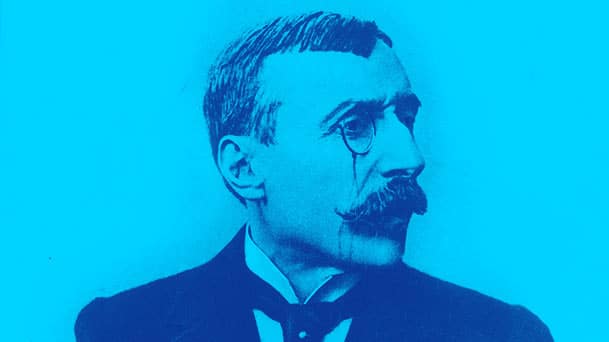 Foto do rosto de Eça de Queiroz autor escritor romancista realismo
