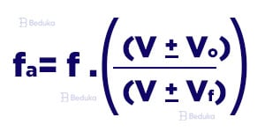 fórmula do efeito doppler