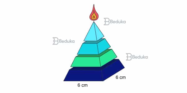 enem Uma fábrica produz velas de parafina em forma de pirâmide quadrangular regular com 19 cm de altura e 6 cm de aresta da base