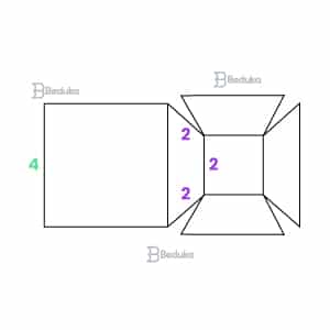 ufrgs Considere a planificação do sólido formado por 2 faces quadradas e por 4 trapézios congruentes, conforme medidas indicadas na figura representada abaixo